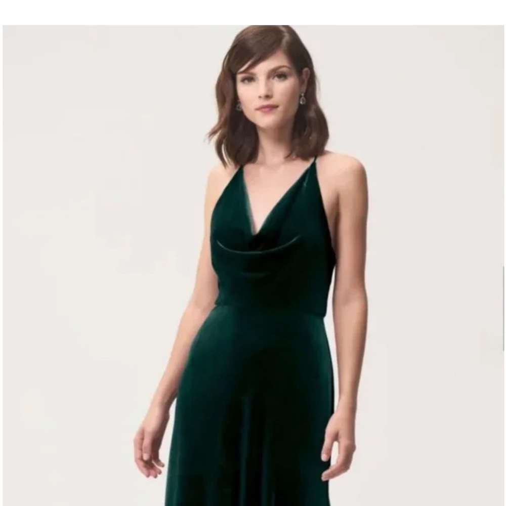 Jenny Yoo Sullivan Halter Dress - Emerald green size 4